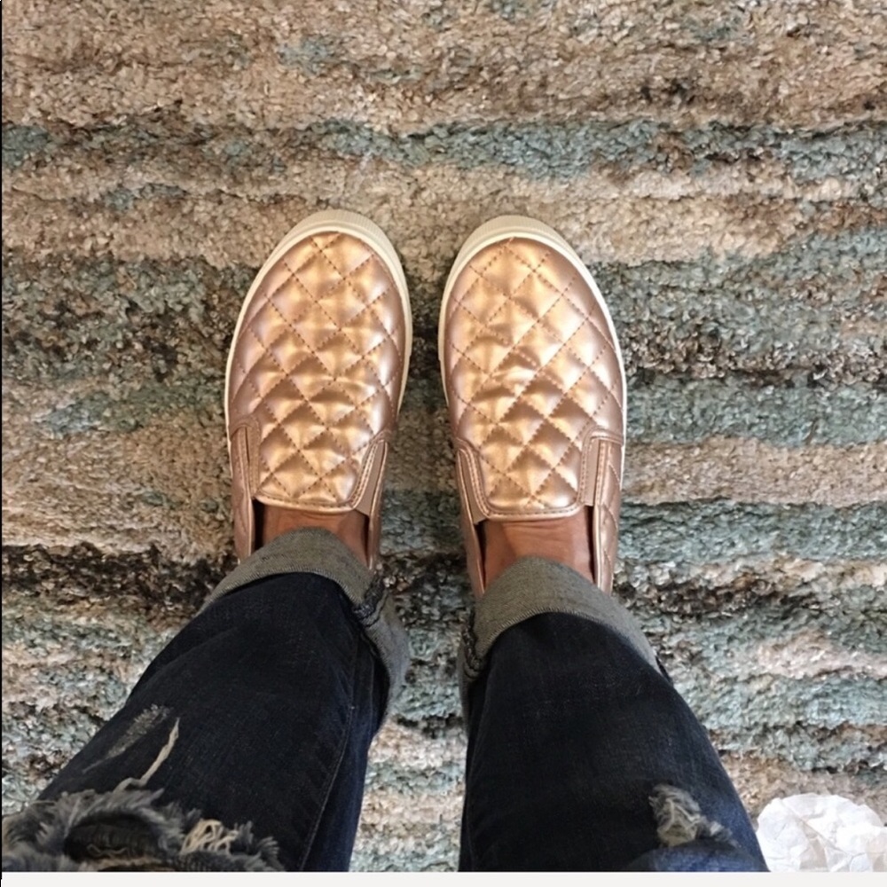 Champagne Quilted Sneakers - Picture 1 of 4